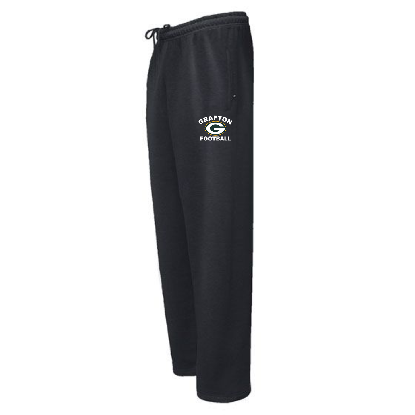 Open Bottom Sweatpant - Thigh logo - Black